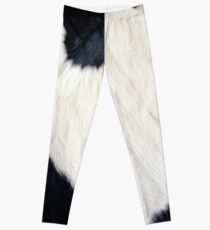 Cowhide Black and white Leggings
