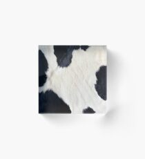 Cowhide Black and white Acrylic Block
