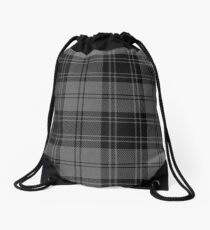Grey Flannel Drawstring Bag