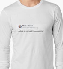 Der Status von Matteo Salvini - adoro la crema di mascarpone! Langarmshirt