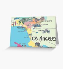 Tarjeta de felicitación Los Ángeles - Mapa
