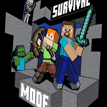 Minecraft survival mode . Classic  Magnet for Sale by hattazillsu