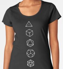PLATONIC SOLIDS - COSMIC ALIGNMENT Women's Premium T-Shirt