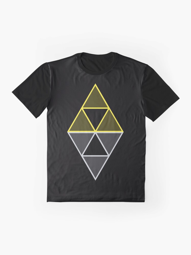 Alternate view of Hyrule & Lorule Triforces Graphic T-Shirt