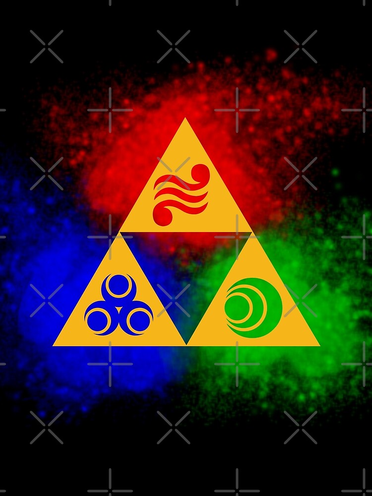 Triforce with Goddess Symbols by Sarinilli