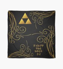 Pañuelo Trifuerza con remolinos - Hylian Text