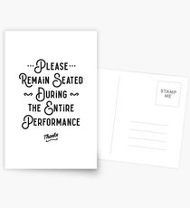 Please Remain Seated Bathroom Sign Postcards