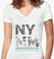 NYMM Lioness Women's Fitted V-Neck T-Shirt