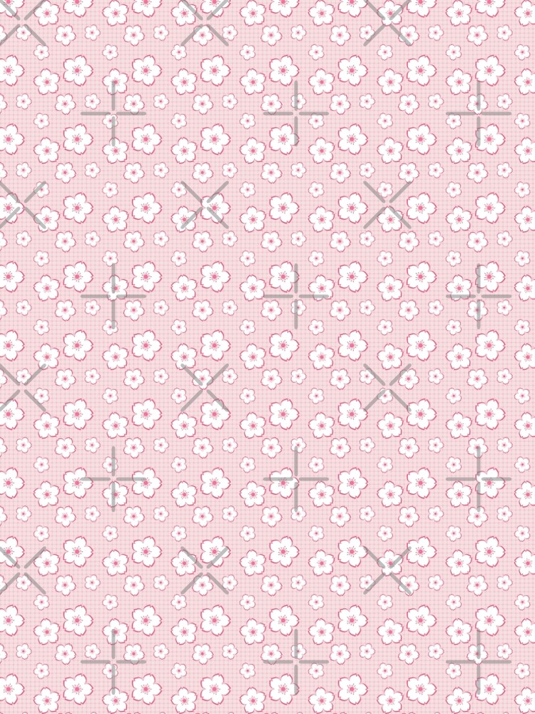 Sakura - white on pink checker by Sarinilli