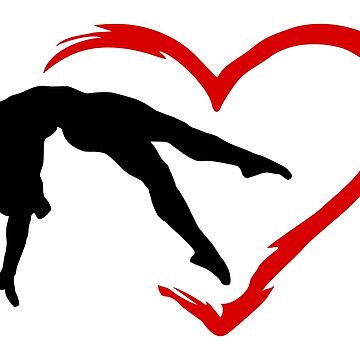 Gymnast, Gymnastics - Gymnastics girl and heart Socks by claudiasartwork