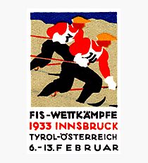 1933 Alpine Ski Championship Photographic Print