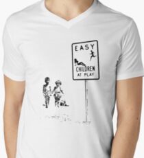 Easy...Children at play... Men's V-Neck T-Shirt
