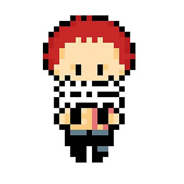 One Piece Eustass Kid Pixel Art Sticker for Sale by kobmamba