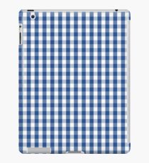 Delphinium Blue Mini Gingham Check Plaid iPad Case/Skin