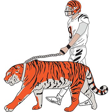 Joe Burrow Walk Tiger Sticker for Sale by KwokArts