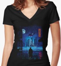 2049 Women's Fitted V-Neck T-Shirt
