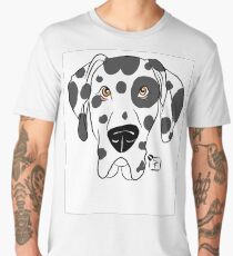 Harlequin Great Dane Dog Face Men's Premium T-Shirt