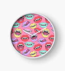 Pop-Art-Stil Vampir Lippen Uhr