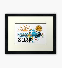 Gone Surfing Framed Print