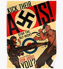 Stoppen Sie das Alt-Recht! - Tritt ihre Achse Poster