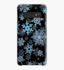 Embroidered Snowflakes on dark Case/Skin for Samsung Galaxy