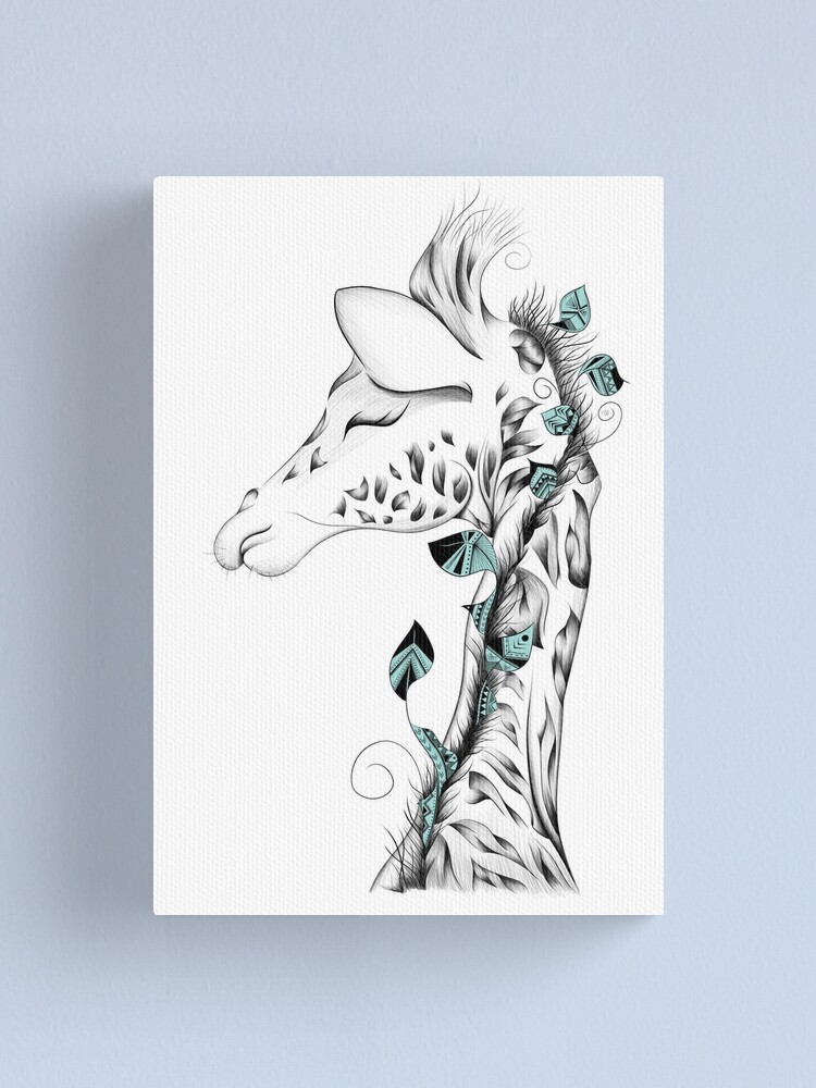 Alternate view of Poetic Giraffe Canvas Print
