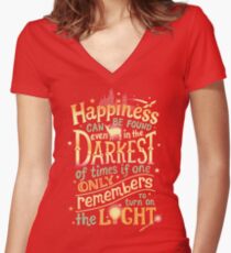 Happiness Women's Fitted V-Neck T-Shirt