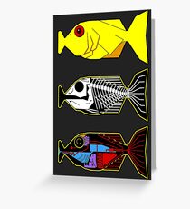 The Hitchhikers Guide to the Galaxy - 3 Babel Fish Greeting Card