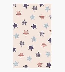Soft Autumnal Pattern Stars Photographic Print