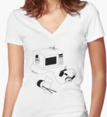 Steins;Gate - Minimal Phonewave Women's Fitted V-Neck T-Shirt