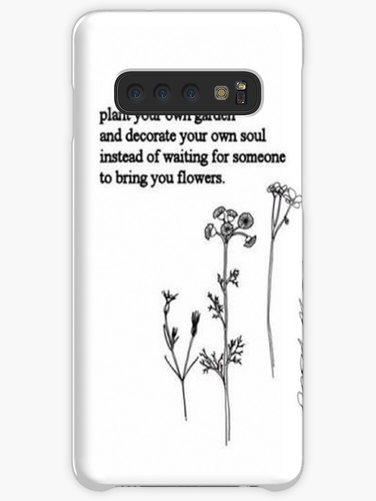 Flower Poem Case Skin For Samsung Galaxy By Eliselle Redbubble