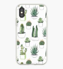 Watercolour cacti & succulents iPhone Case