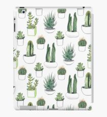 Vinilo o funda para iPad Cactus y suculentas de acuarela.