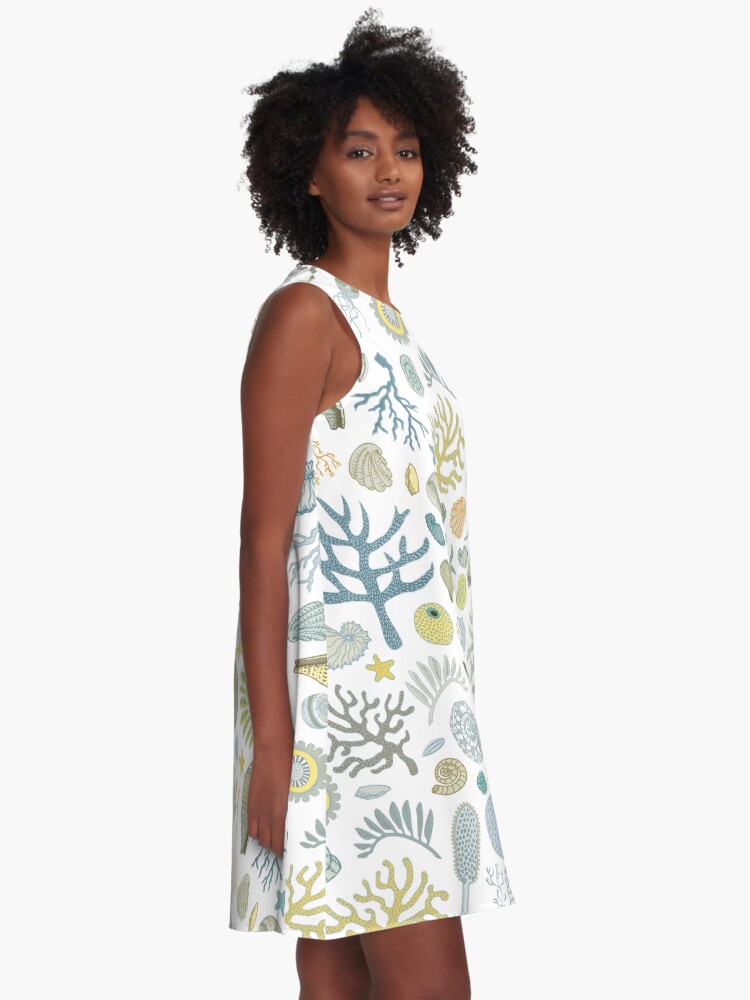 Alternate view of Natural Forms - nautical pattern by Cecca Designs A-Line Dress