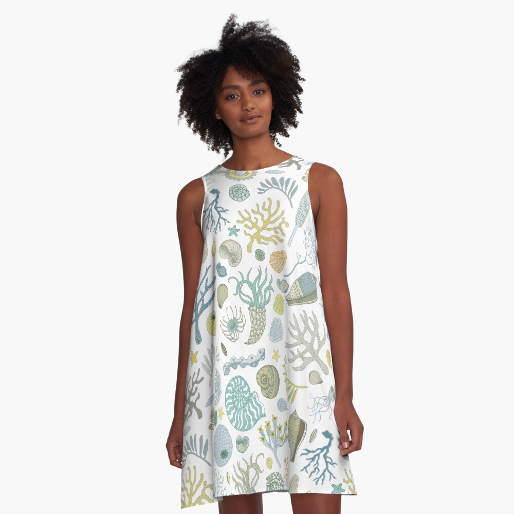Natural Forms - nautical pattern by Cecca Designs A-Line Dress