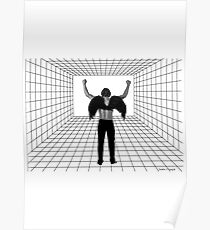 A winged man in a room Poster