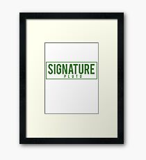 SIGNATURE PLUTO GREEN Framed Print