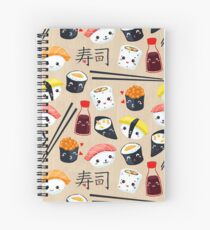 Kawaii Sushi Spiral Notebook