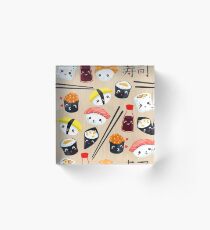 Kawaii Sushi Acrylic Block