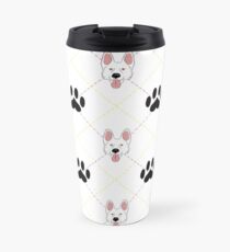 White German Shepherd Plaid Travel Mug