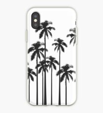 Vinilo o funda para iPhone Palmeras tropicales exóticas en blanco y negro