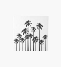 Black and White Exotic Tropical Palm Trees Art Board
