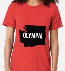 Olympia, Washington-Schattenbild Vintage T-Shirt