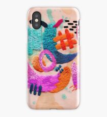 abstract embroidery iPhone Case