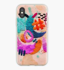 abstract embroidery iPhone Case