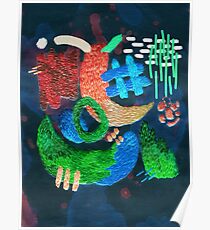 abstract embroidery Poster