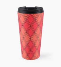 Pink and Pink Argyle Travel Mug