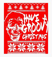 evil dead christmas sweater horror print Photographic Print