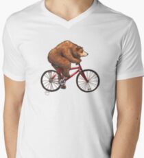 Camiseta para hombre de cuello en v Tener una bicicleta