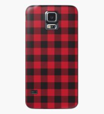 Red and Black Buffalo Plaid Case/Skin for Samsung Galaxy